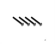 JConcepts 3x24mm Titanium Top Hat Screws (Black) (4)