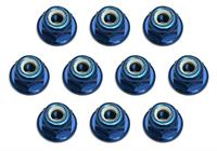 FT Locknuts, 3 mm, flanged, blue aluminum