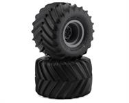 JConcepts Renegades Pre-Mounted Monster Truck Tires (Silver) (2) (Yellow)