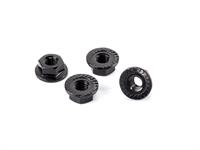 INFINITY ALU SERRATE FLANGED WHEEL NUT M4 (Black/4pcs)