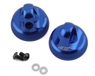 JConcepts Team Associated Fin Aluminum 13mm Shock Cap (Blue) (2)