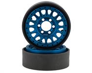 Vanquish Products KMC KM445 Impact 1.9" Beadlock Crawler Wheels (Blue) (2)