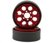 Vanquish Products KMC KM237 Riot 1.9" Beadlock Crawler Wheels (Red) (2)