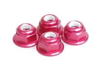 M4 Nyloc Wheel Nut - Red Alloy (pk4)