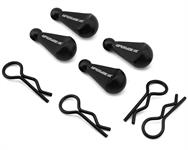 UpGrade RC 1/10 Body Clips w/Aluminum Pull Handles (Black) (4)