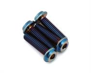 JConcepts 3x12mm "Top Hat" Titanium Screws (Blue) (4)