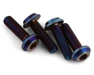 JConcepts 3x10mm "Top Hat" Titanium Screws (Blue) (4)