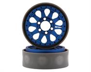 Vanquish Products Method 101 V2 1.9" Beadlock Crawler Wheels (Blue/Black) (2)