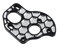 JConcepts B6.1/B6.1D Aluminum "3 Gear" Layback Honeycomb Motor Plate (Black)