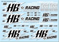 World Team HB Racing Decals White 