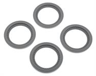 JConcepts Tribute Monster Truck Wheel Mock Beadlock Rings (Silver) (4)