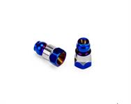 JConcepts RC10B7/B7D 10mm Fin Titanium Rear Stand-Off (Blue) (2)