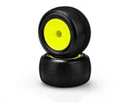 JConcepts Fuzz Bite 2.2" Pre-Mounted Stadium Truck Tires (Yellow) (2) (Pink)