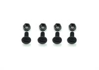 Screw M5x10 + Nut  nylon black (4+4)