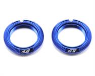 JConcepts Fin Aluminum 12mm Shock Collar (Blue) (2)