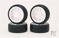 HANKOOK FWD DÄCK Tread Belted tires Pre-glued set Pro-compound 34deg 24mm for Asphalt
