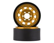 Vanquish Products KMC KM236 Tank 1.9" Beadlock Crawler Wheels (Gold) (2)