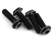 JConcepts 3x10mm "Top Hat" Titanium Screws (Black) (4)