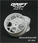 DS Racing / DF-001 / Drift Feathery 5Y Spoke Wheel (2pcs) / White Hi Gloss 2K / +6mm offset