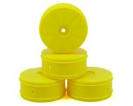 JConcepts 12mm Hex Bullet 60mm 4WD Front Buggy Wheels (4) (22-4) (Yellow)