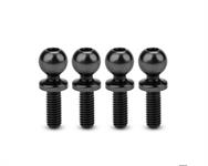 JConcepts 5.5mm Revolved Titanium Ball Studs (Black) (4) (8mm)