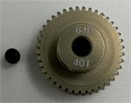 motordrev / pinion,  64P 40T, för 1:10, 3,175mm axel (7075 hard）