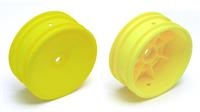 2WD Front Wheels, 2.2 in, 12 mm Hex, yellow