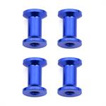 RC10F6 Suspension Arm Standoffs, blue aluminum