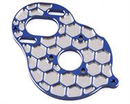 JConcepts DR10/SR10 +2 Aluminum "Honeycomb" Motor Plate (Blue)