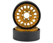 Vanquish Products KMC KM445 Impact 1.9" Beadlock Crawler Wheels (Gold) (2)