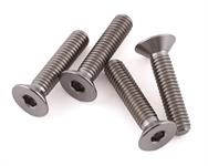 ProTek RC 3x14mm "Grade 5" Titanium Flat Head Hex Screw (4)