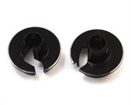 JConcepts +5mm Fin Aluminum Off-Set Shock Spring Cup (Black) (2)