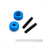 JConcepts 4-40 Thumb Nuts w/Set Screw (2) (Blue)