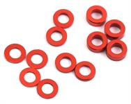 ProTek RC Aluminum Ball Stud bricka Set (Red) (12) (0.5mm, 1.0mm & 2.0mm)