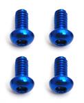FT Screws, Blue Aluminum M2x4 mm BHCS