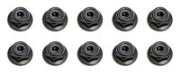 Locknuts, M3, flanged, black