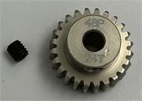 motordrev / pinion,  48P 24T, för 1:10, 3,175mm axel (7075 hard）