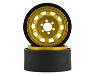 Vanquish Products KMC KM236 Tank 2.2" Beadlock Crawler Wheels (Gold) (2)