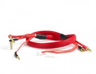 2S Charge Lead Cable w/4mm & 5mm Bullet Connector (2') | Red